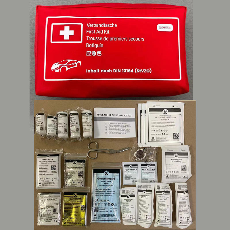 DIN13164 Car Vehicle Emergency First Aid Kit, CE ISO13485